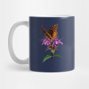 Bee Balm - Fritillary on Lavender Bee Balm Mug